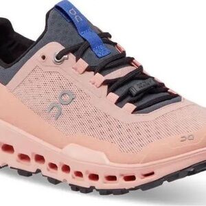 On Running Cloudultra Womens Trail Running Shoes, Rose/Cobalt color, Size 8